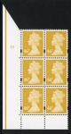 Y1722(U414)  46p yellow. DLR Cyl. D1 no dot blue fluor U/M (MNH)