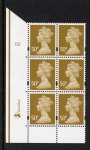 Y1726 (U436) 50p ochre DLR Cyld. D2 no dot  Phos D1 blue fluor. U/M (MNH)
