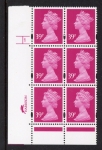 Y1708 (U379)  39p bright magenta  2B Harr/DLR Cyl. 1 no dot phos 45 blue fluor .U/M (MNH)