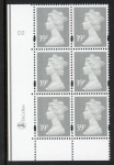 Y1709 (U381) 39p grey 2B . DLR PVA bluish.  Cyld.D2 no dot.  phos. D2 blue fluor.  U/M (MNH)
