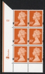Y1676 (U195F)  10p dull orange  2B DLR Cyl. D2 no dot  phos D1 blue fluor perf RE PVA cream. U/M (MNH)