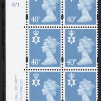 NI84  40p 2B deep Azure   cyld. W1 phos W2   Walsall U/M (MNH)