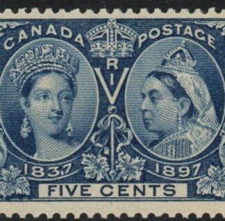 1897 Canada SG.128 5c deep blue  lightly mounted mint.