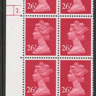 U297 (x971)  Harrison 26p rosineTI phos.(ACP)   perf RE  Cyld. 2 dot  U/M (MNH)