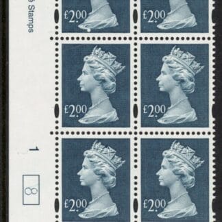 Y1801 (UC15)  Enschéde £2.00 dull blue  Cyld. 1 no dot (8)  U/M (MNH)