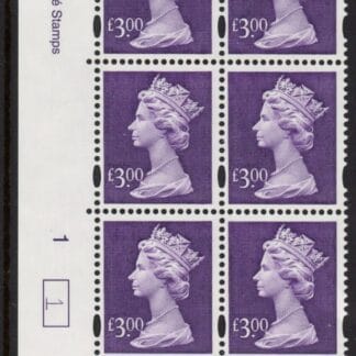 Y1802 (UC16)  Enschéde £3.00 dull violet  Cyld. 1 no dot (1)  U/M (MNH)
