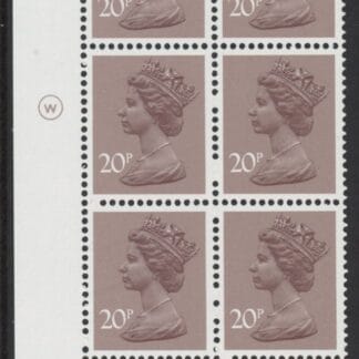 X999 (UG49)  Waddington 20p  dull purple. Cyld. 20A 13B  dot. U/M (MNH)
