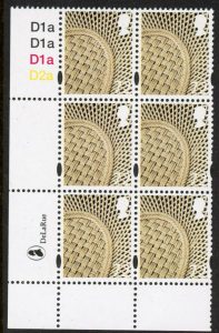 NI102 72p 2B vase Cyld. D1a x 4 phos. D1a printed by DLR U/M (MNH)