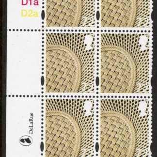 NI102  72p 2B vase Cyld. D1a x 4    phos. D1a printed by DLR U/M (MNH)