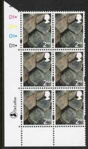 NI122  2nd  basalt. Cyld. D1x4  dot  phos. D1  printed by DLR U/M (MNH)