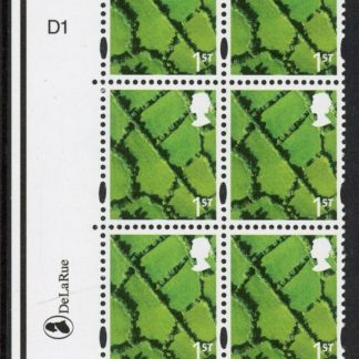 NI123  1st  Fields. Cyld. D1x2  no dot  phos. D1  printed by DLR U/M (MNH)