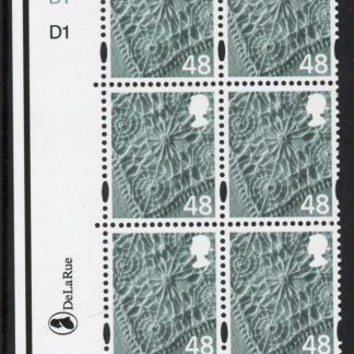 NI124  48p  linen. Cyld. D1x2  no dot  phos. D1  printed by DLR U/M (MNH)