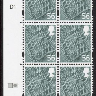 NI126  56p Linen. Cyld. D1D1D1 no dot phos D1.  printed by DLR U/M (MNH)