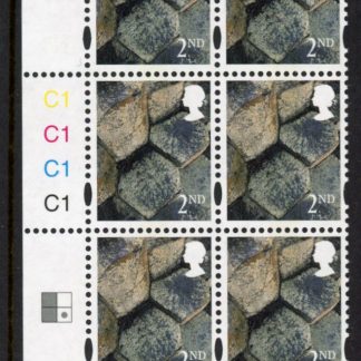 NI157  2nd basalt. (new font) Cyld. C1x4   blue fluor R2 C2  printed by Cartor U/M (MNH)