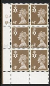 NI76 41p 2B grey-brown Cyld. Q2 Q2 . printed by Questa U/M (MNH)