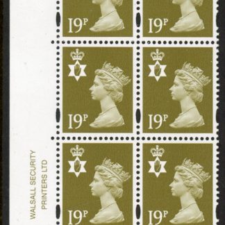 NI78 19p CB bistre   Cyld. W1  phos W2  printed by Walsall U/M (MNH)