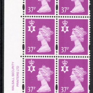 NI82   37p 2B bright mauve  Cyld. W1 phos.W1 blue fluor. printed by Walsall U/M (MNH)