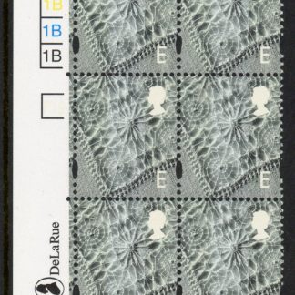 NI91  'E'  linen. Cyld. 1B x 3    phos. P1B blue fluor   printed by DLR U/M (MNH)
