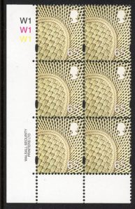NI92 65p vase Cyld. W1x3 phos W1 printed by Walsall U/M (MNH)