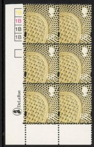 NI93  68p  linen. Cyld. 1B x 4    phos. P1B blue fluor   printed by DLR U/M (MNH)