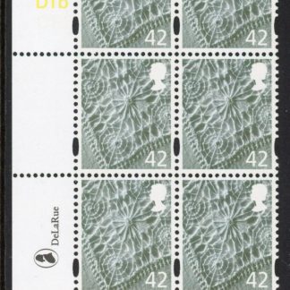 NI98a  42p linen. Cyld. D1b x 3    phos. D1b blue fluor   printed by DLR U/M (MNH)