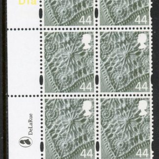NI99  44p linen. Cyld. D1a x 3    phos. D1a blue fluor   printed by DLR U/M (MNH)