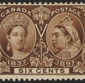 1897 Canada SG.129 6c brown mounted mint.