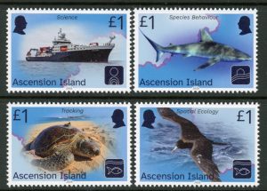 2026 Ascension SG.TBA Blue Belt Programme set 4 values U/M (MNH).