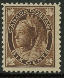 1897 Canada SG.147 6c brown. U/M (MNH)