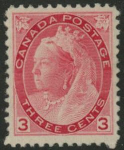 1898 Canada SG.156 3c rose-carmine. lightly mounted mint.
