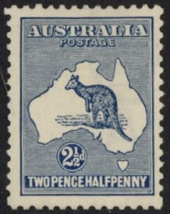 1915 Australia SG.25 2½d Indigo Die 2 mounted mint.