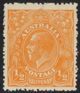 1923 Australia SG.56 ½d orange. m/m