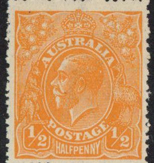 1923 Australia SG.56 ½d orange. m/m