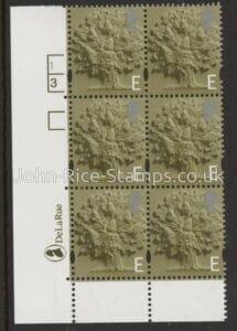 EN3  'E' Oak 2B    cyld. 1 no dot 3 no dot Phos 49 no dot DLR U/M (MNH)