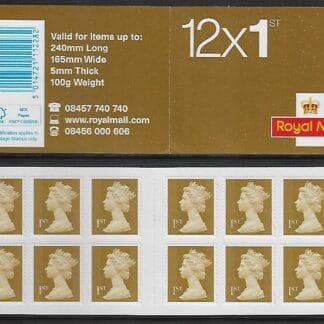 MF5ca 12 x 1st  gold.  SG.U3020 'MTIL  MA12. FSC Logo (Walsall) U/M (MNH)