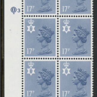 NI43 Northern Ireland  17p  ACP. grey-blue Cyld. Q3 imperf.  Questa U/M (MNH)