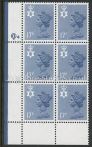 NI43 Northern Ireland 17p ACP. grey-blue Cyld. Q4 perf. Questa U/M (MNH)