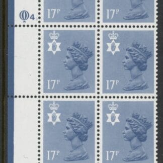 NI43 Northern Ireland  17p  ACP. grey-blue Cyld. Q4 perf.  Questa U/M (MNH)