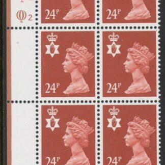 NI57 Northern Ireland  24p  phos. Indian red Cyld. Q2Q2  Questa U/M (MNH)