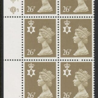 NI61 Northern Ireland  26p  phos. drab. Cyld. Q1Q1  Questa U/M (MNH)