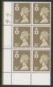 NI61 Northern Ireland  26p  phos. drab. Cyld. Q2Q2  Questa U/M (MNH)