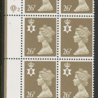 NI61 Northern Ireland  26p  phos. drab. Cyld. Q2Q2  Questa U/M (MNH)