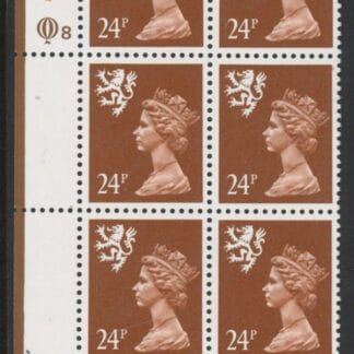 S70a  Scotland 24p T11  chestnut perf 14 cyld. Q8 Q8   Questa  U/M (MNH)