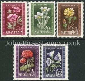 1950 Hungary SG.1124-8 Flowers Set of 5 values U/M (MNH)