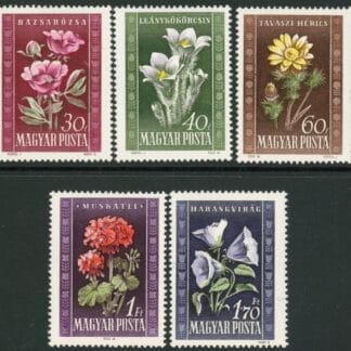 1950 Hungary SG.1124-8 Flowers Set of 5 values U/M (MNH)