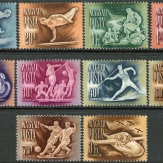 1950 Hungary SG.1144-53 Sports Set of 10 values U/M (MNH) (Cat. £24.00)