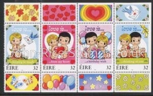 1998 Ireland SG.1150-3 (SG1150a) Greeting Booklet pane of 4 U/M (MNH)