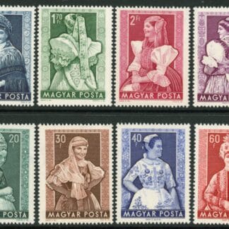 1953 Hungary SG.1323-30 Provincial Costumes Set of 8 values U/M (MNH)