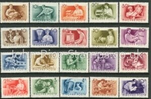 1955 Hungary SG.1414-33 Workers Set of 20 values U/M (MNH)