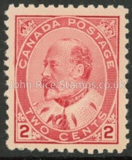 1903 Canada SG.177 2c pale rose-carmine U/M (MNH)
